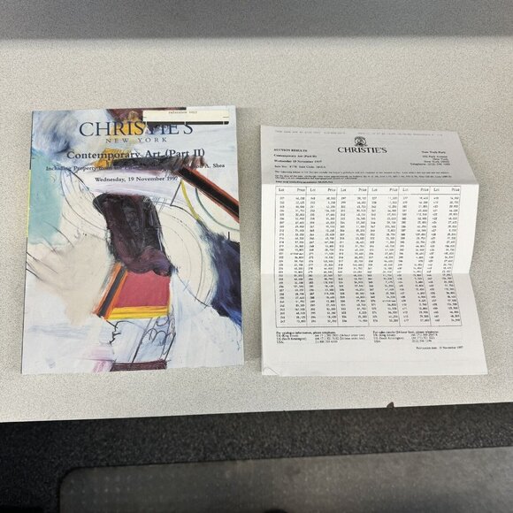Christie’s Contemporary Art Auction Catalog Part II Nov. 1997 NY Auction Results
